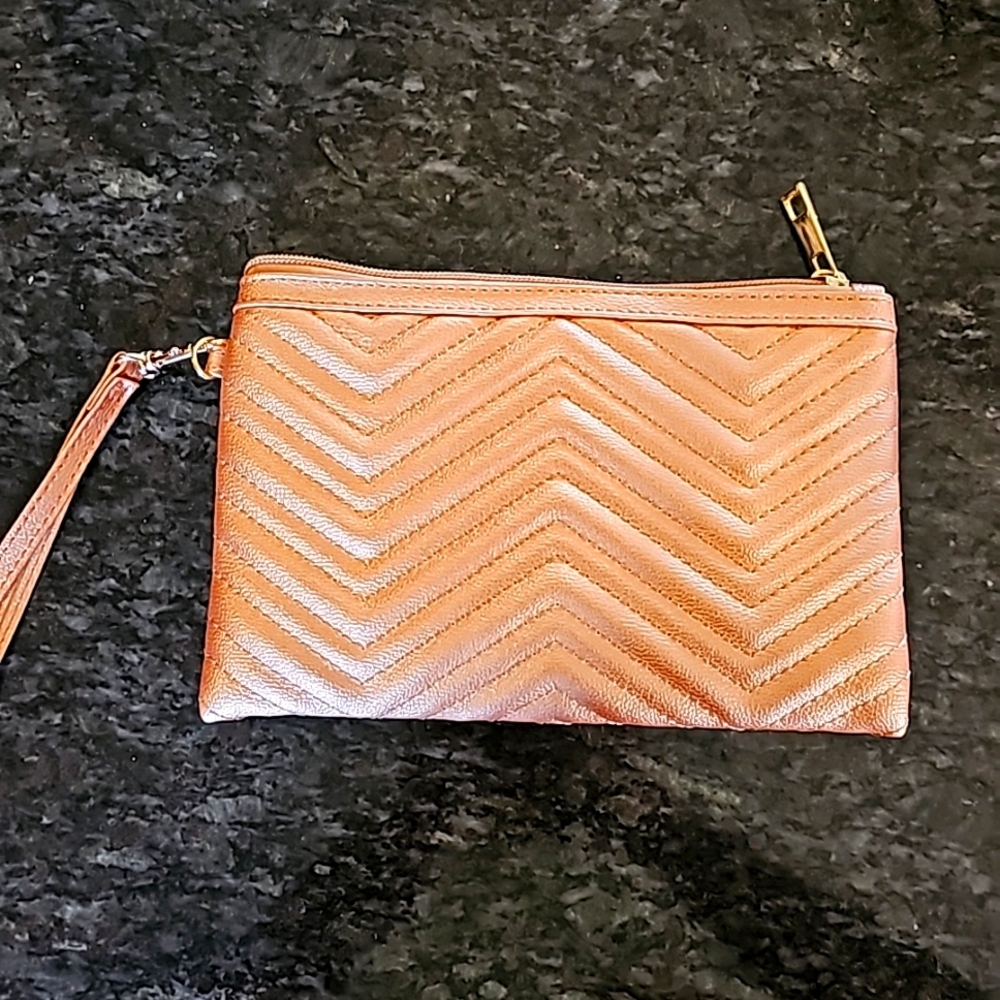 Copper color handbag
